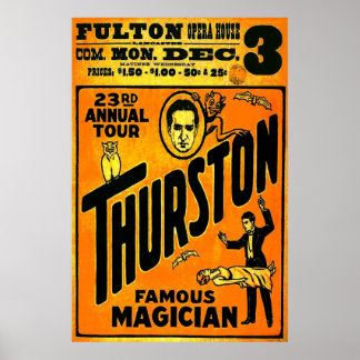 Thurston, Berühmter Magier 23. jährliche Tour. Poster