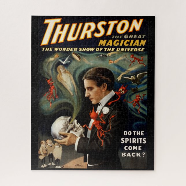 Thurston, das berühmte Viktorianische Magician Mag Puzzle (Vertikal)