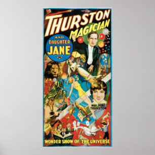 Thurston & Daughter Jane Magician Werbung Poster