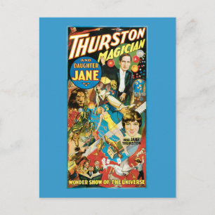 Thurston & Daughter Jane Magician Werbung Postkarte