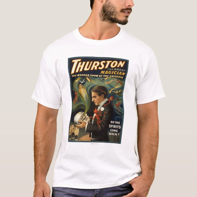 Thurston der große Magier, der Schädel magisch T-Shirt (Vorderseite)