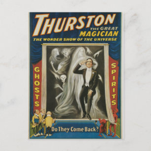 Thurston Der Große Magier Vintage-Werbung Postkarte