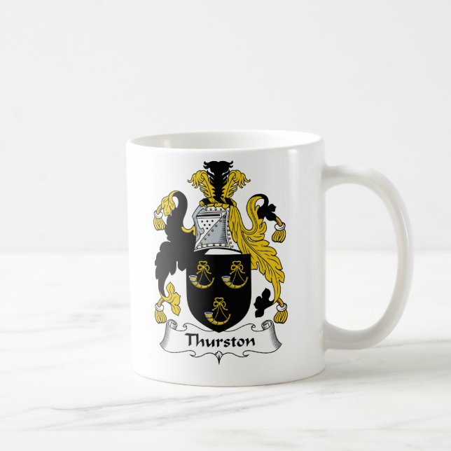 Thurston Familienwappen Kaffeetasse (Rechts)