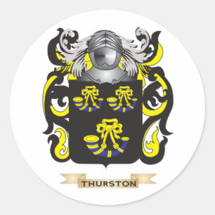 Thurston-Familienwappen (Wappenrüstung) Runder Aufkleber