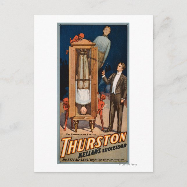 Thurston Kellars Nachfolger-Magic-Poster Postkarte (Vorderseite)