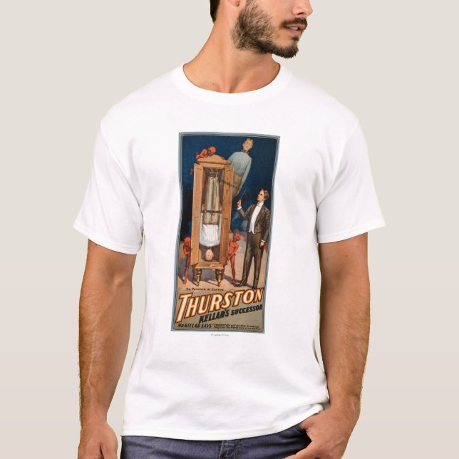 Thurston Kellars Nachfolger-Magie-Plakat T-Shirt (Vorderseite)