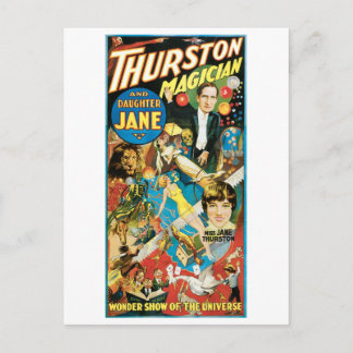 Thurston Magician & Jane ~ Vintag Magic Act Postkarte