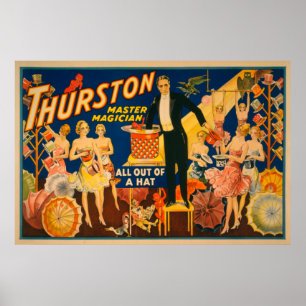 Thurston, Magier "Out of a Hat" Magic Poster