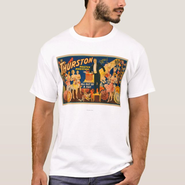 Thurston, Magier "Out of a Hat" Magic T-Shirt (Vorderseite)