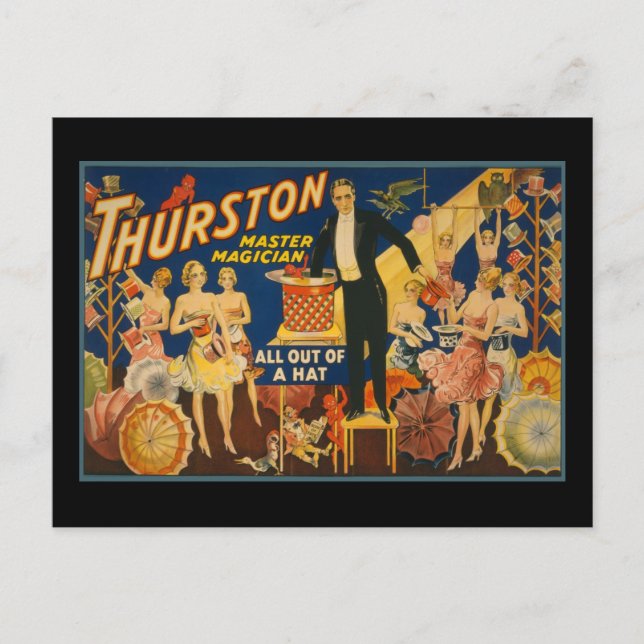Thurston, Magier Postkarte (Vorderseite)