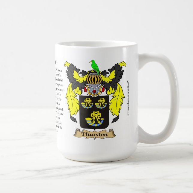 Thurston nennen, der Ursprung, die Bedeutung und Tasse (Rechts)
