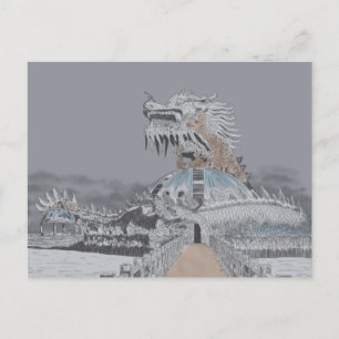 Thuy Tien Lake Abandoned Water Park Illustration Postkarte