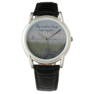 Thy Wort ist eine Lampe an meine Füße Armbanduhr