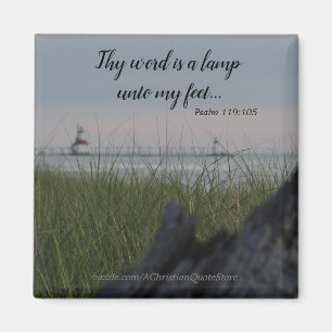 Thy Wort ist eine Lampe an meine Füße Magnet