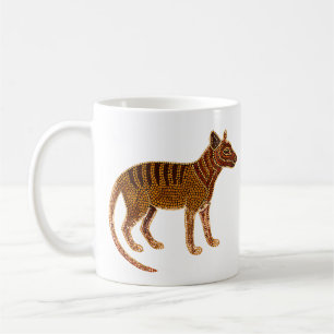 Thylacine Spirit - Traditionelle aborigine Dotschm Kaffeetasse