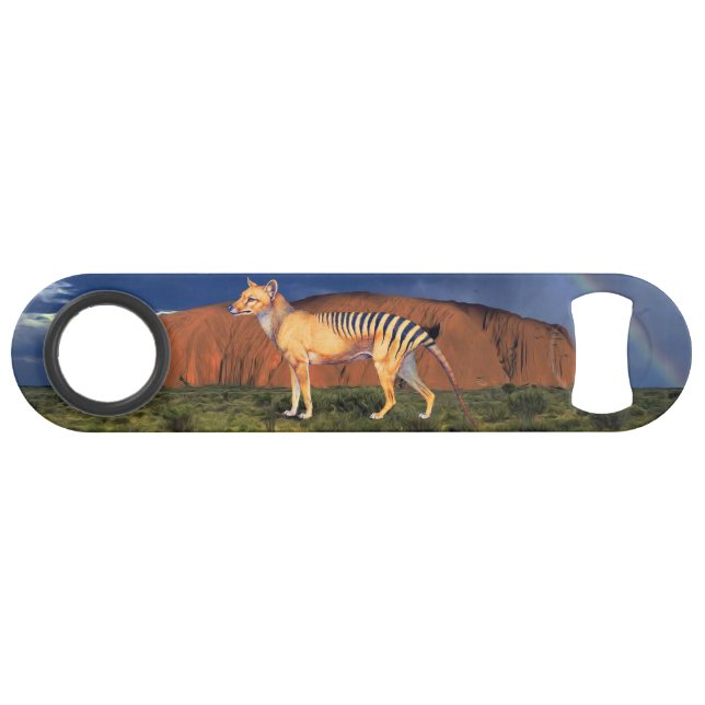 Thylacine (tasmanischer Tiger) Speed Flaschenöffner (Vorderseite (Horizontal))
