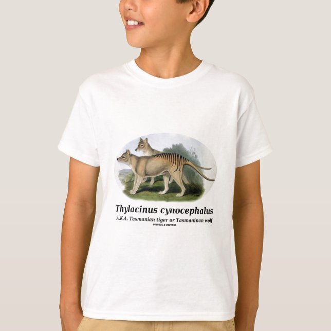 Thylacinus Cynocephalus (tasmanischer Tiger oder T-Shirt (Vorderseite)