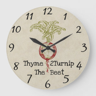 Thyme 2Turnip The Beet Wall Clock Große Wanduhr