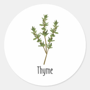 Thyme-Gewürzkräuter Runder Aufkleber