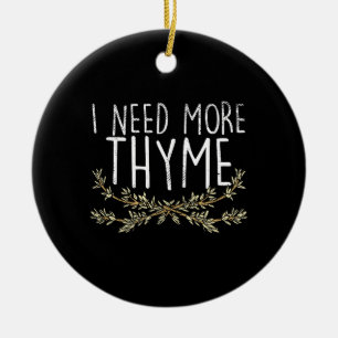 Thyme Herb Pflanze Keramik Ornament