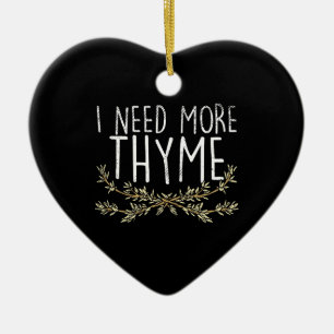 Thyme Herb Pflanze Keramik Ornament