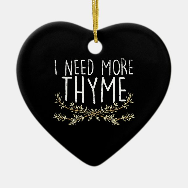 Thyme Herb Pflanze Keramik Ornament (Vorne)