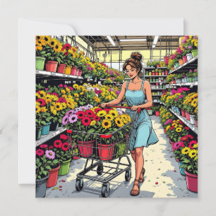 Thyme in Garden   Funny Puff für den Freund Karte