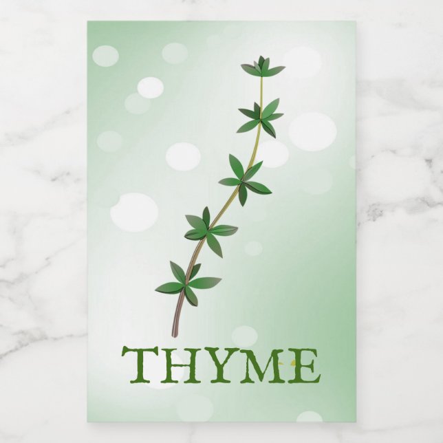 Thyme-Kräutermarke Lebensmitteletikett (Einzelnes Label)