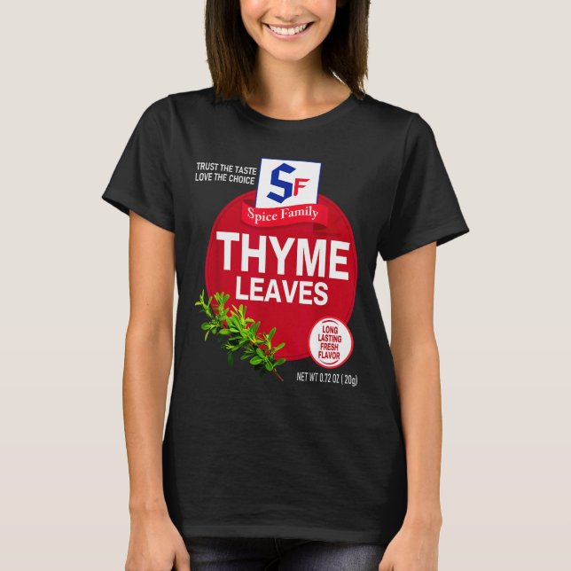 Thyme Leaves Halloween Sce Costume Group Matching  T-Shirt (Vorderseite)