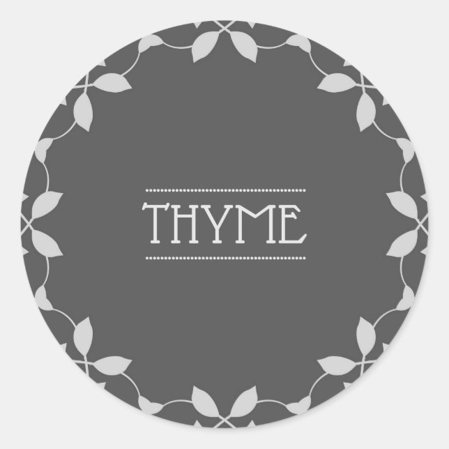 Thyme Spice Jar Sticker Labels (Vorderseite)