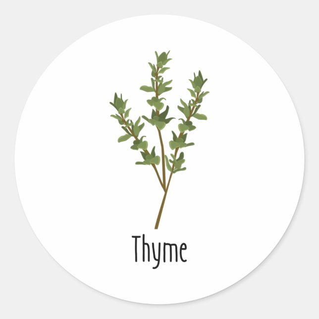 Thyme Spices Herb Runder Aufkleber (Vorderseite)