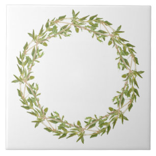 THYME WREATH 6" Keramik Tile Fliese
