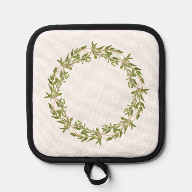 THYME WREATH Pot Holder Topflappen (Vorderseite)