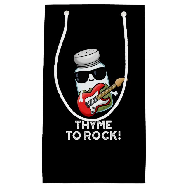 Thyme zu Rock Funny Herb Pub Dark BG Kleine Geschenktüte (Vorderseite)