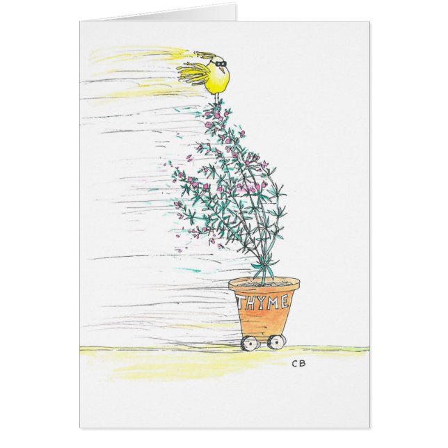 "Thymian-" Geburtstags-Karte (Vorne)