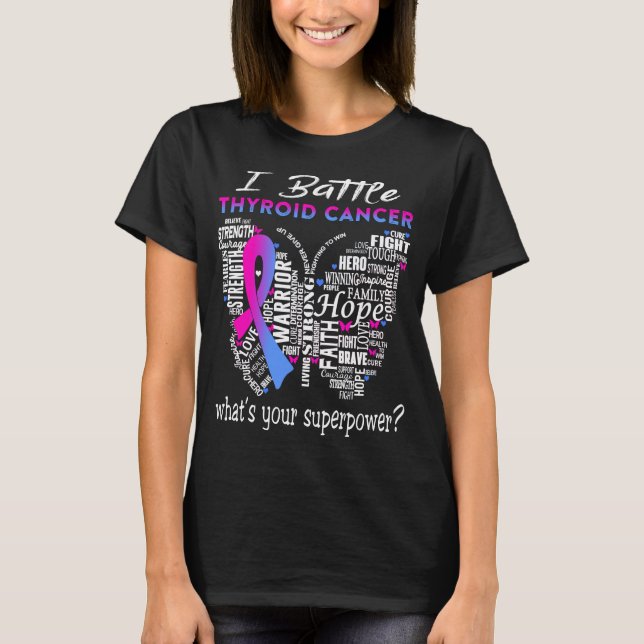 Thyroid Cancer Awareness Month Ribbon Gifts T-Shirt (Vorderseite)