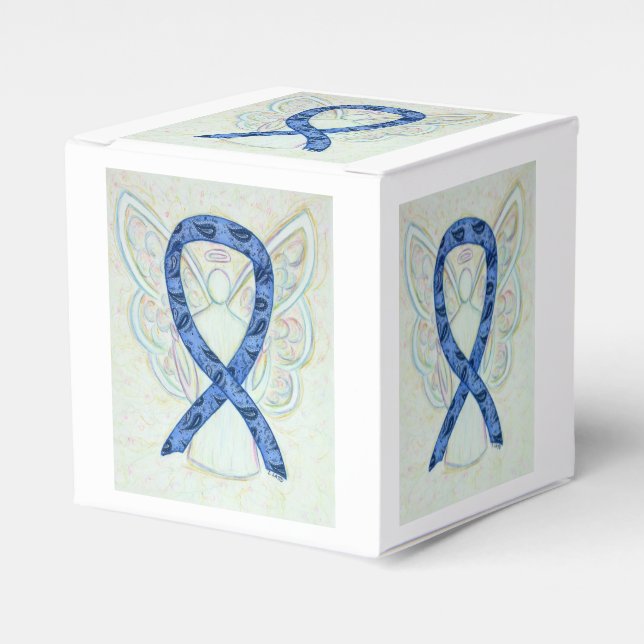 Thyroid Paisley Awareness Ribbon Angel Favor Box Geschenkschachtel (Vorderseite)