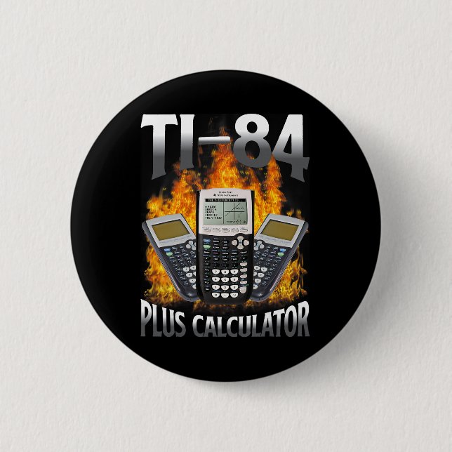 Ti-84 Plus Rechner Lustiger Mathe Lehrer  Button (Vorderseite)