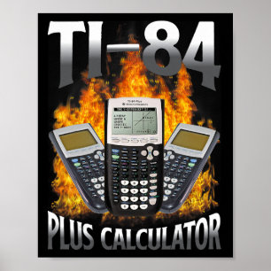 Ti-84 Plus Rechner Lustiger Mathe Lehrer Poster