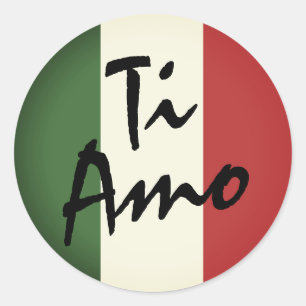 Ti Amo Aufkleber für die italienische Flagge