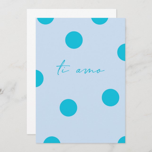 Ti amo flat Greeting Card Karte (Vorne/Hinten)