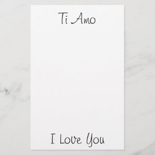 Ti Amo/I Liebe Sie Briefpapier