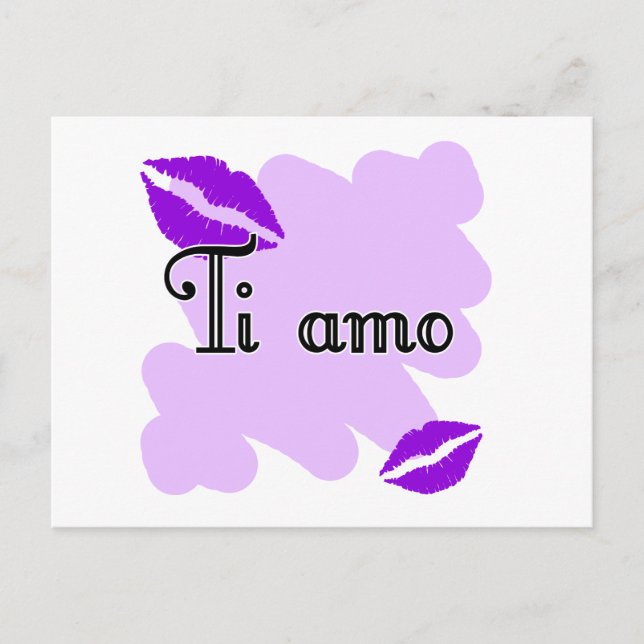 Ti amo - Italienisch I Liebe Sie Postkarte (Vorderseite)