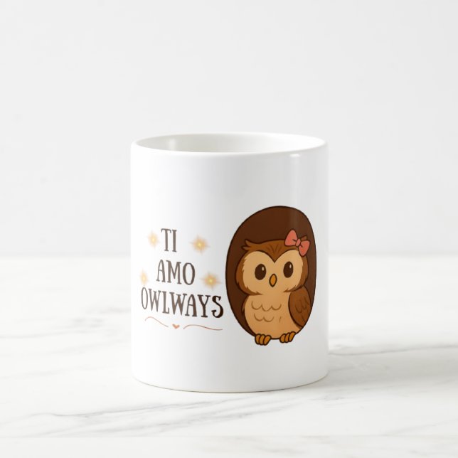 Ti Amo Owlways Mug Kaffeetasse (Mittel)
