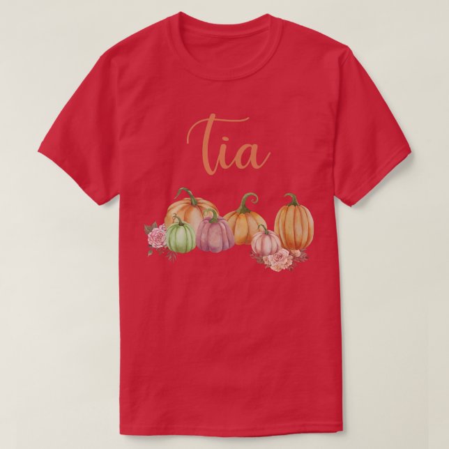 Tia of Little Pumpkin First Birthday Autumn Pumpki T-Shirt (Design vorne)