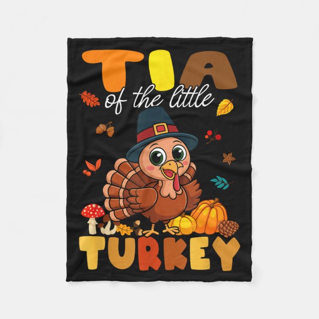 Tia Of The Little Turkey Thanksgiving Baby Shower  Fleecedecke (Vorderseite)