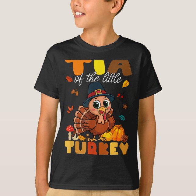 Tia Of The Little Turkey Thanksgiving Baby Shower  T-Shirt (Vorderseite)