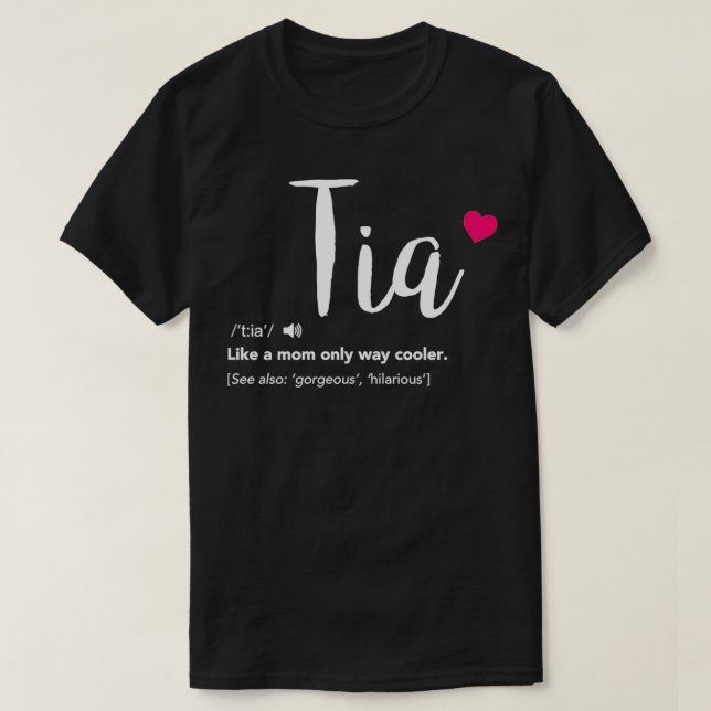 Tia wie eine Mama nur Cooler kann ruhige neue Tant T-Shirt (Design vorne)