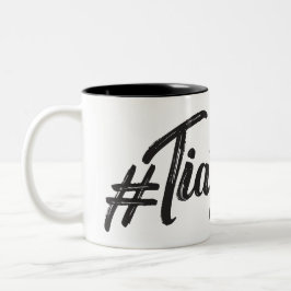 #TiaGoals, Grunge, modernes Skript Zweifarbige Tasse