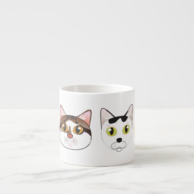 Tiagos Katzen Espressotasse (Vorderseite)